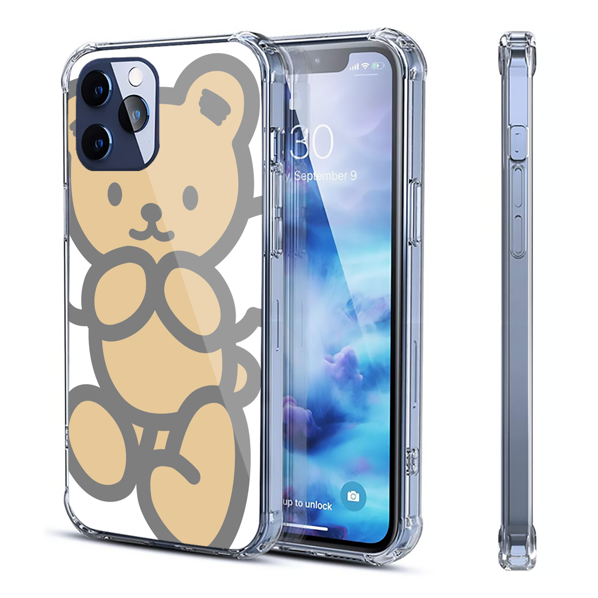 （画像用） Hello Kitty ハローキティ 【iPhone 12シリーズ対応】透明スマホケース（クリアソフトケース）